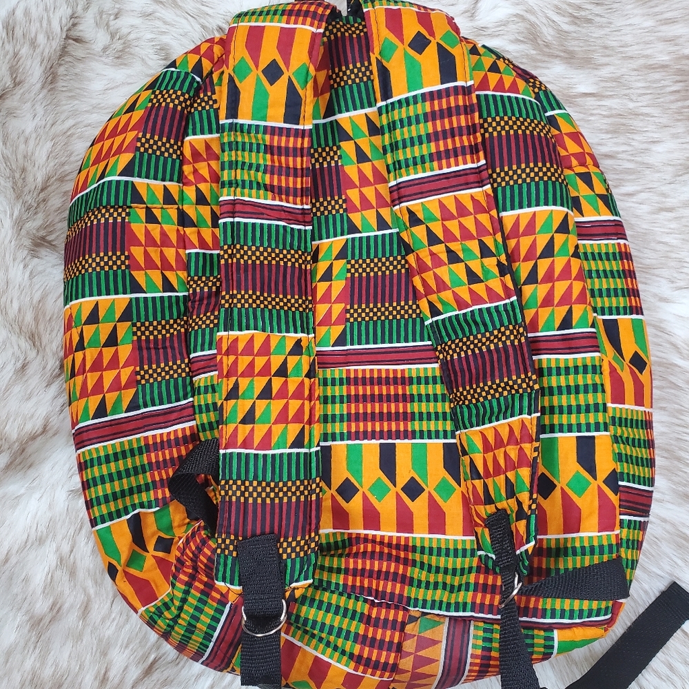 Kente Print Backpack - Multicolored - Picture 6 of 6